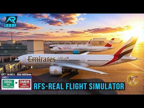 RFS - Real Flight Simulator - Rio to Dubai ||Boeing 777-200||Emirates||FullFlight||FullHD|Real Route