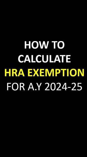 HRA exemption calculation 2024. #hra #incometaxindia #hracalculation