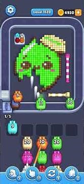 Pixel Flow - Level 1120 | Green Apple #pixelflow #games #pixelextended #gaming #gameplay #puzzle