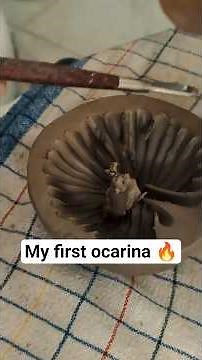 How I made my first ocarina #diy #clay #claycrafts #flute #handmade #pottery #ceramic