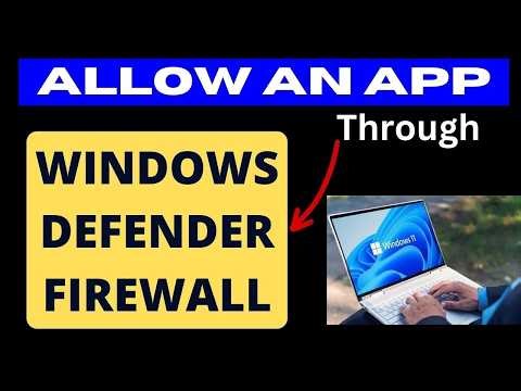 How to Allow App Through Firewall Windows 11 Allow Application Through Firewall