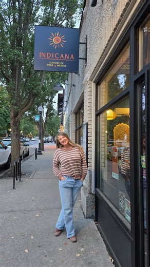 An incredible #datenight at @indicana_eats. It's been on my list for a bit now. The flavors were both complex and complimentary. You've got to be brave to fuse these styles. But now it all makes sense because the chef is unforgettably talented. We got the Three Amigos to start - mint guacamole, ground beef queso with kheema masala 😳, and a sweet salsa. I'd say it's the best queso around. We had short ribs and mango chicken enchiladas for our entres. Both were divine. The virgin roselle was supe