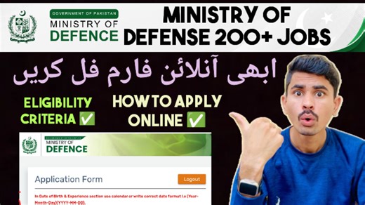 Ministry of Defence New Jobs 2026 MOD Online Apply | How to Apply Online for Ministry of Defence Jobs Join WhatsApp: https://whatsapp.com/channel/0029Va8k77MDp2QGFyCWfB0K The Ministry of Defence (MOD) Pakistan has announced new vacancies for different categories, including Intermediate, Graduate, and Technical posts. These jobs are highly competitive and offered on merit basis through an online application system. 📌 Available Categories (Usually) ✔ Intermediate (Clerk, Assistant, Sub-Inspector,