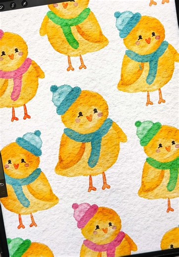 Digital Art for Beginners: Easy Winter Chick Tutorial