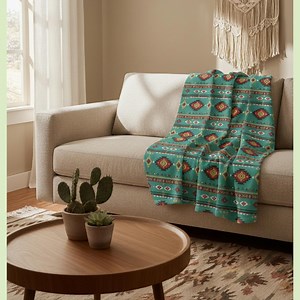 Aztec Tribal Pattern Woven Cotton | Native American Style Bedspread | Bohemian Wall Tapestry Decor, Southwestern Throw Blanket | - Etsy