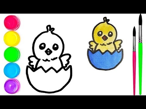 How To Draw cute Hen Drawing, Painting & water Coloring For Kids and Toddlers_🌈🎨