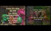 Mix of 2 videos from youtube : Barney Remix Credits