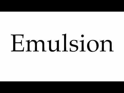 How to Pronounce Emulsion
