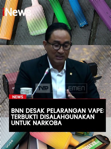 Badan Narkotika Nasional (BNN) mengusulkan penggunaan rokok elektronik atau vape dilarang di Indonesia. Usulan ini didasari lantaran sejumlah jenis liquid vape kerap disalahgunakan untuk diisi kandungan narkotika. Usulan itu dilayangkan Kepala BNN Komjen Pol Suyudi Ario Seto dalam Raker Komisi III DPR membahas RUU Narkotika dan Psikotropika, Selasa (7/4/2026). Suyudi mengatakan pihaknya telah melakukan uji laboratorium terhadap ratusan sampel liquid.