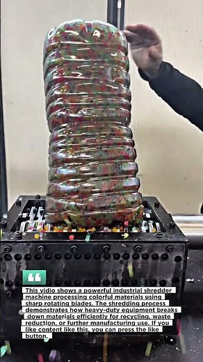 Industrial Shredder Machine in Action