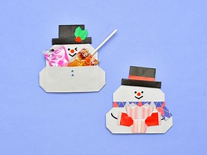 折り紙「雪だるま」の折り方まとめ２選 - おりがみの時間
