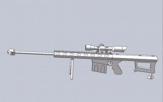 solidworks建模巴雷特狙击步枪教程