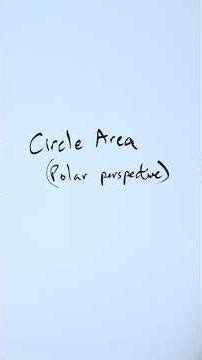 Circle Area (a Polar method)