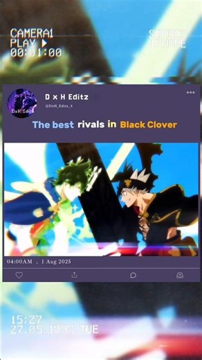 Asta vs Yuno ❤️‍🔥 part 2 #animeedits #aura #blackclover #blackmagic #anime #fight