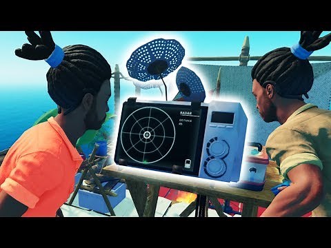Raft - FINDING THE SECRET RADIO SIGNAL AND BASE! - Raft Gameplay Multiplayer Part 4 - Survival Game
