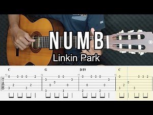 Linkin Park - Numb Fingerstyle Guitar ( Tab + Chords + Lyrics )