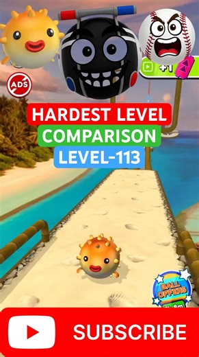 Hardest Levels Comparison | Going Balls Mobile Game | Level 113