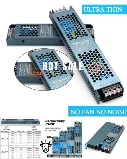 DC 12V 24V LED Power Supply AC190-240V Mute Lighting Transformers