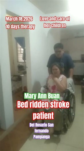 Love and care of her family lifted to her wheel chair for her 10 days therapy