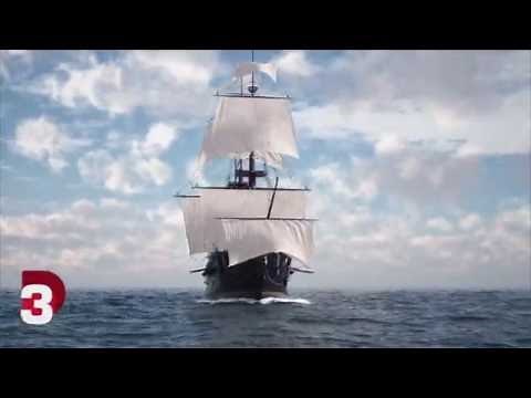 Sailing Ship 3D Animation and Flip Fluid Ocean CGI VFX