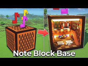 ⛏️ Minecraft Tutorial :: Huge Note Block Shaped House 🎵🏠 [마인크래프트 거대한 노트블록 모양 집짓기 건축강좌]