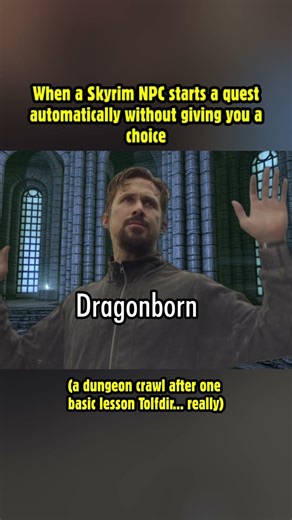 When a Skyrim NPC starts a quest automatically without giving you a choice! #skyrim