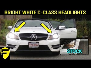 INSTALL 5000K WHITE HEADLIGHT BULBS MERCEDES C250 C300