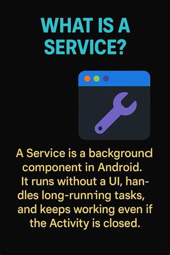 What is a Service in android? #learn