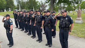 22K views · 560 reactions | Today Manchester officers gathered at Sergeant Henry McAllister’s gravesite to honor a man who made the ultimate sacrifice in the line of duty. Sgt McAllister was killed on May 21, 1895. A disgruntled former employee shot him at the police department. At the time of his death McAllister was a three year veteran of the department. He may be gone but the memory of his service and his sacrifice will never be forgotten. | Manchester NH Police | Facebook