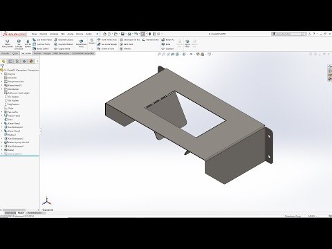 SolidWorks Örnek Çizim Sac Levha #88 (3D solid model example sheet metal)
