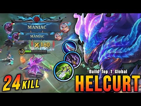 2x MANIAC + 24 Kills!! Brutal DMG Build Helcurt The Real Monster - Build Top 1 Global Helcurt ~ MLBB