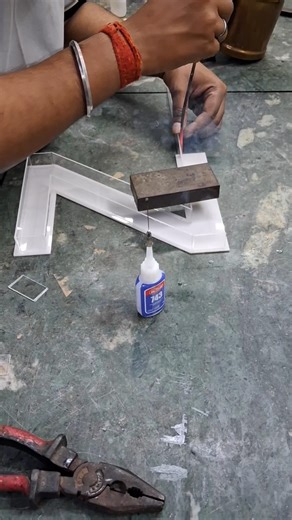 3d acrylic letter back side bending 💥 #3d #diy #lettering #shorts #signage