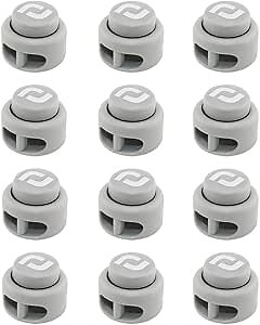 RJ-Sport Heavy Duty Cord Locks - Double Hole Drawstring Stopper Fastener for No Tie Shoelaces and More