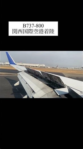 B737関西国際空港着陸の様子#飛行機 #着陸 #ANA#関西国際空港 #関空 #b737 #shorts #short #shortvideo #車窓 ##b737800#公共交通