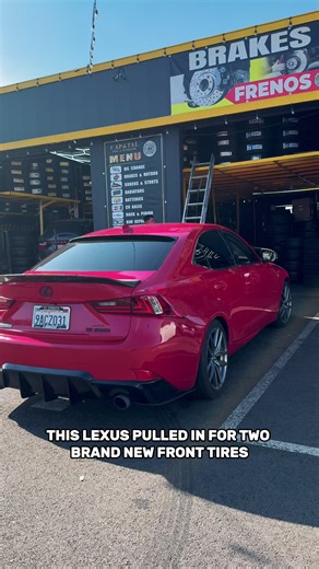 New tires always deserve an alignment 👀🚗This Lexus came into Capital Tire Center for two brand-new front tires, and we finished it off with a wheel alignment to make sure it drives straight and smooth.