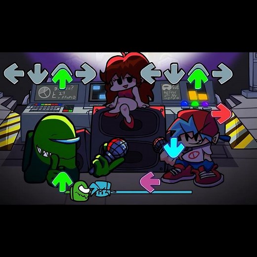 Friday Night Funkin' - V.S. Green Impostor #2 - Among Us - (FNF MODS) #Imposter#FNF#Amongus#Shorts