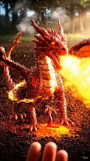 dragon growing powder. #dragon #veo3 #3danimation