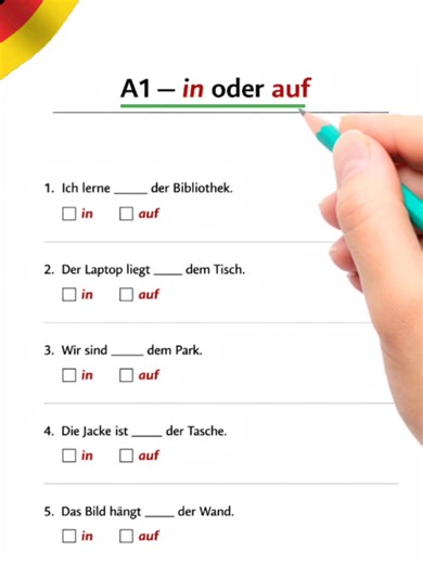 A1_ in oder auf #deutschlernen #deutschsprache #deutschfüranfänger #germanvocabulary #lernontiktok
