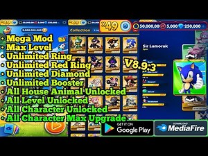 Sonic Dash Mod Apk Terbaru 2025 All Character Unlocked - V8.9.3