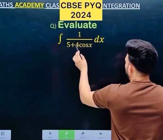 Shivang Gupta on Instagram: "CBSE PYQ 2025 ( 5 Marks ) Q) Integration ∫ 1/( 5 + 4 cos x ) dx #class12 #cbse #maths ##maths #integration #cbse2026 #class #integration #smartcl cbse2026 #integrationclass12 #CBSE2025 #cbse2024 #CBSE2025 ,#cbse #maths #cbse2026 #maths #cbse2024 #CBSE2025 #maths #cbse2024 #CBSE2025 #integration ,#cbse #maths #cbse2026 #maths #cbse2024 #CBSE2025 #cbse #integration #cbse #maths #integration #cbse #maths #cbse2026 #cbse2024 #CBSE2025 #cbse #integration #cbse2024 #CBSE20