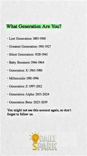 What Generation Are You? 🕰️