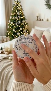 Personalized "First Christmas Together Couple" Ceramic Ornament - Custom Gift for Couple