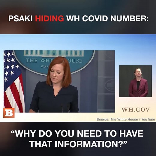 139K views · 2.9K reactions | Psaki Hiding WH COVID Number: "Why do you Need to Have That Information?" | Breitbart | Facebook