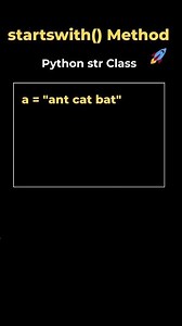 14. startswith() method in String class | Python #coding #datascience