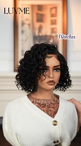 38K views · 119 reactions | Curly bob, no fuss—just style in seconds!  Soft water‑wave curls in a chic bob length  Glueless cap + pre‑cut minimalist lace = wear it right out of the box  Perfect for upgrade days or busy mornings #LuvmeHair #CurlyBob #GluelessWig #WaterWave #BeginnerFriendly | Luvme Hair | Facebook