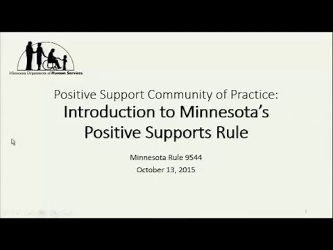 Intro to Minnesota’s Positive Support Rule (MN Rule 9544): Part 1