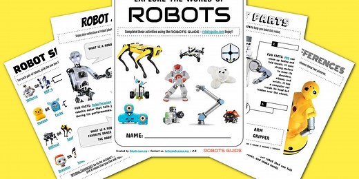 Fun Activity Sheets Introduce Kids to the World of Robots