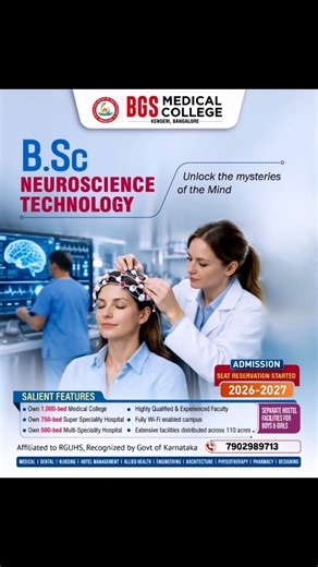 BGS MEDICAL COLLEGE 喙 | 2026 - 2027 ADMISSIONS NOW OPEN ✅ Explore our programs: *B.SC NEUROSCIENCE TECHNOLOGY *B.SC CARDIAC CARE TECHNOLOGY *B.SC OT & AT TECHNOLOGY *B.SC NURSING Secure your seat with our first fees package ✅ DM for more details  #bgsmedicalcollege #banglorediaries #keralastudents #highschool #school | 헙헢헖헨헦 헖헥험헗 험헗헨 헦헢헟헨헧헜헢헡 | Facebook