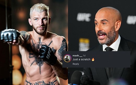 "Just a scratch" - Fans react as UFC commentator Jon Anik rocks Dan Hooker merch