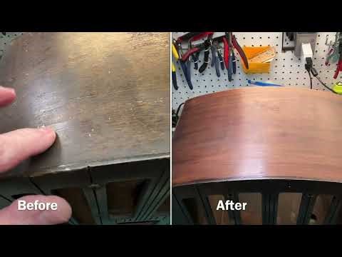 GE Radio | Model M-52 | Cabinet Touch-up Begins | 1 of...